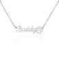 Name Necklace For Best Friend + Paw Print (No MC)