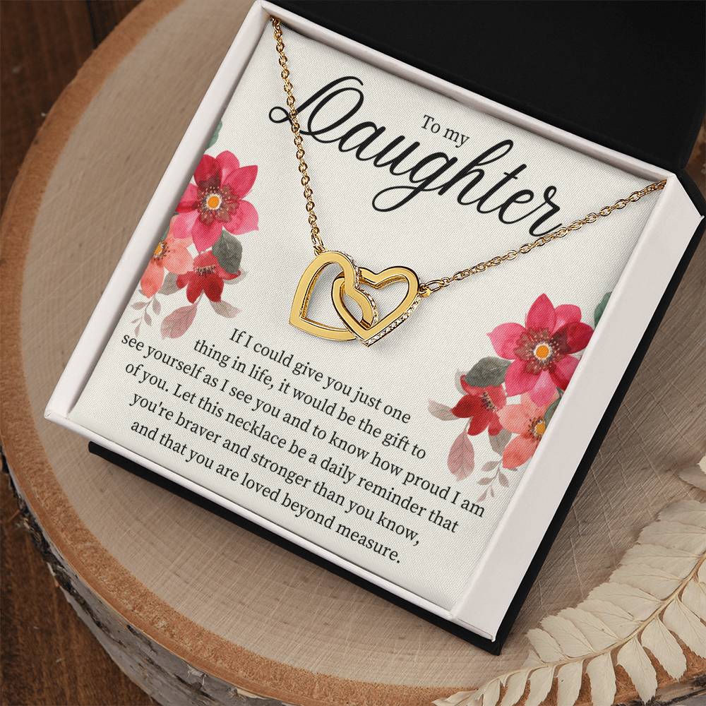 Interlocking Hearts Necklace - For Daughter